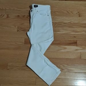 AG white jeans the Prima mid rise cigarette